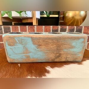 Wooden Accent Candle or Succulent Holder